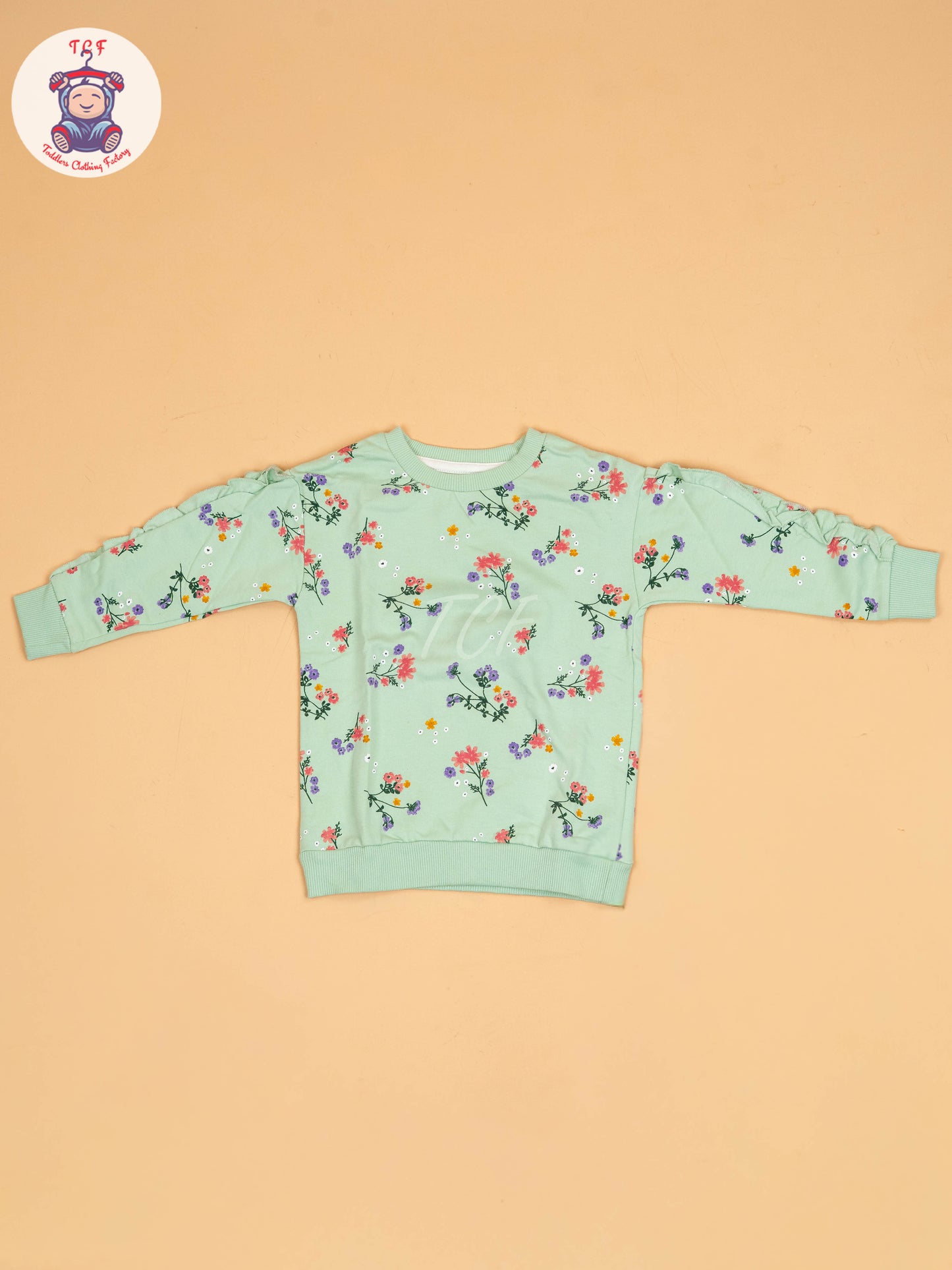 Pista Green - Floral Sweat shirt