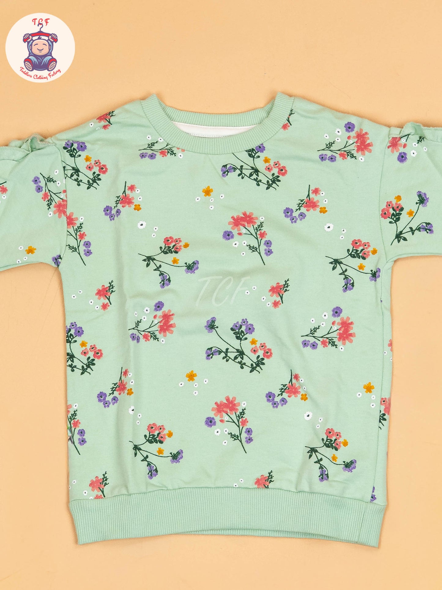 Pista Green - Floral Sweat shirt