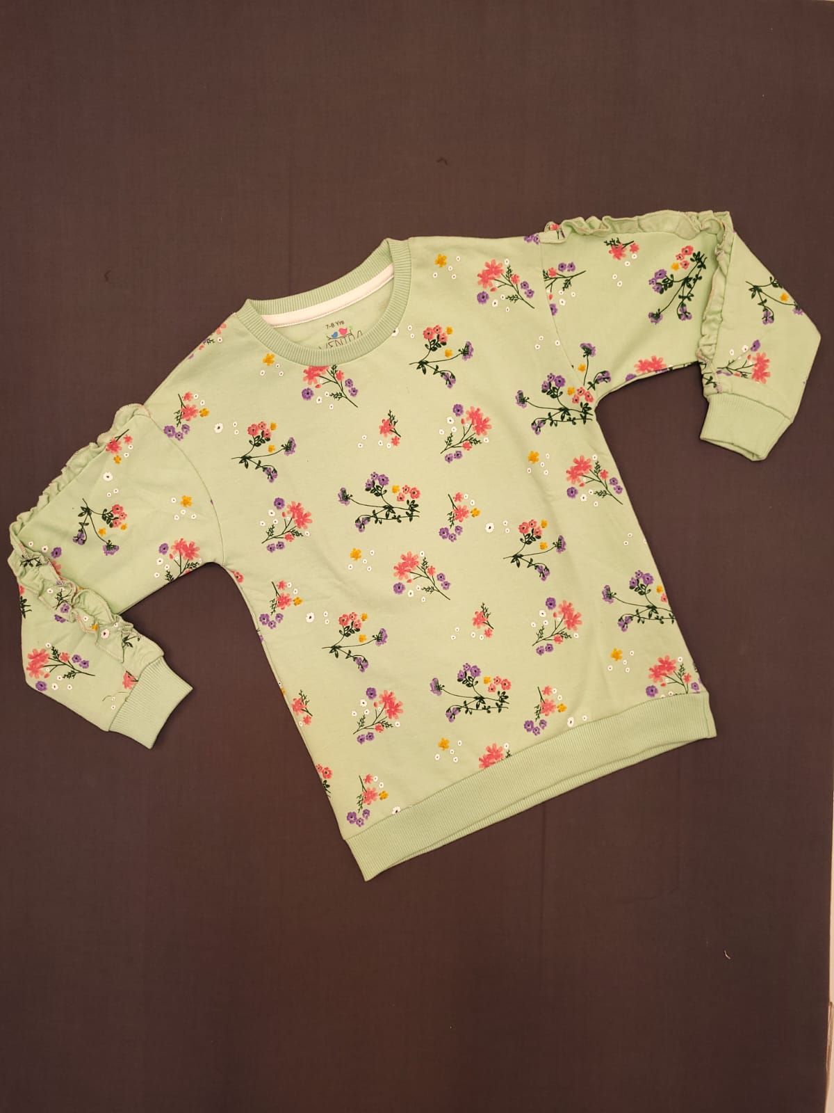 Pista Green - Floral Sweat shirt