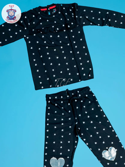 Black & White Heart - Boys Night Wear