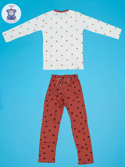 Cream & Brown Girls NightWear