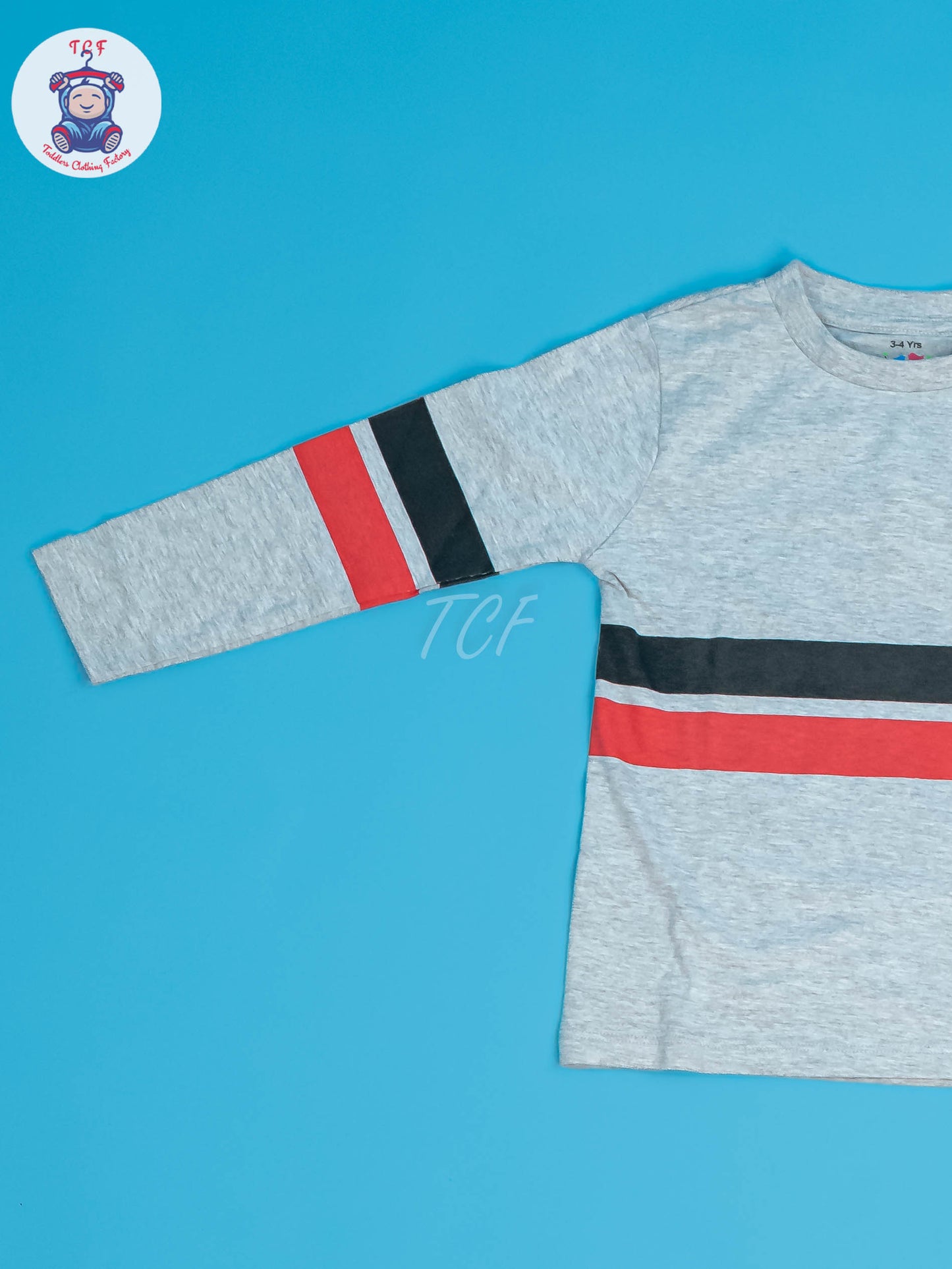 Grey & Red Boys Night Wear