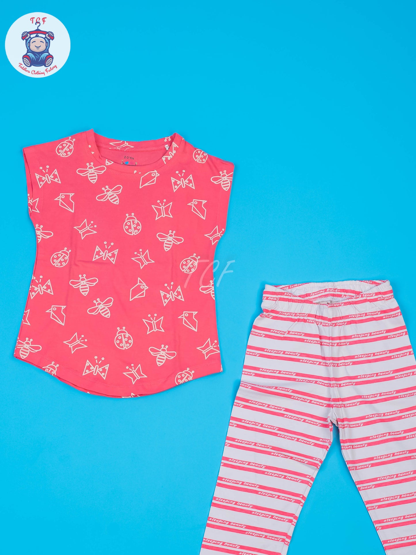 Pink & White - Girls Pyjama Sets
