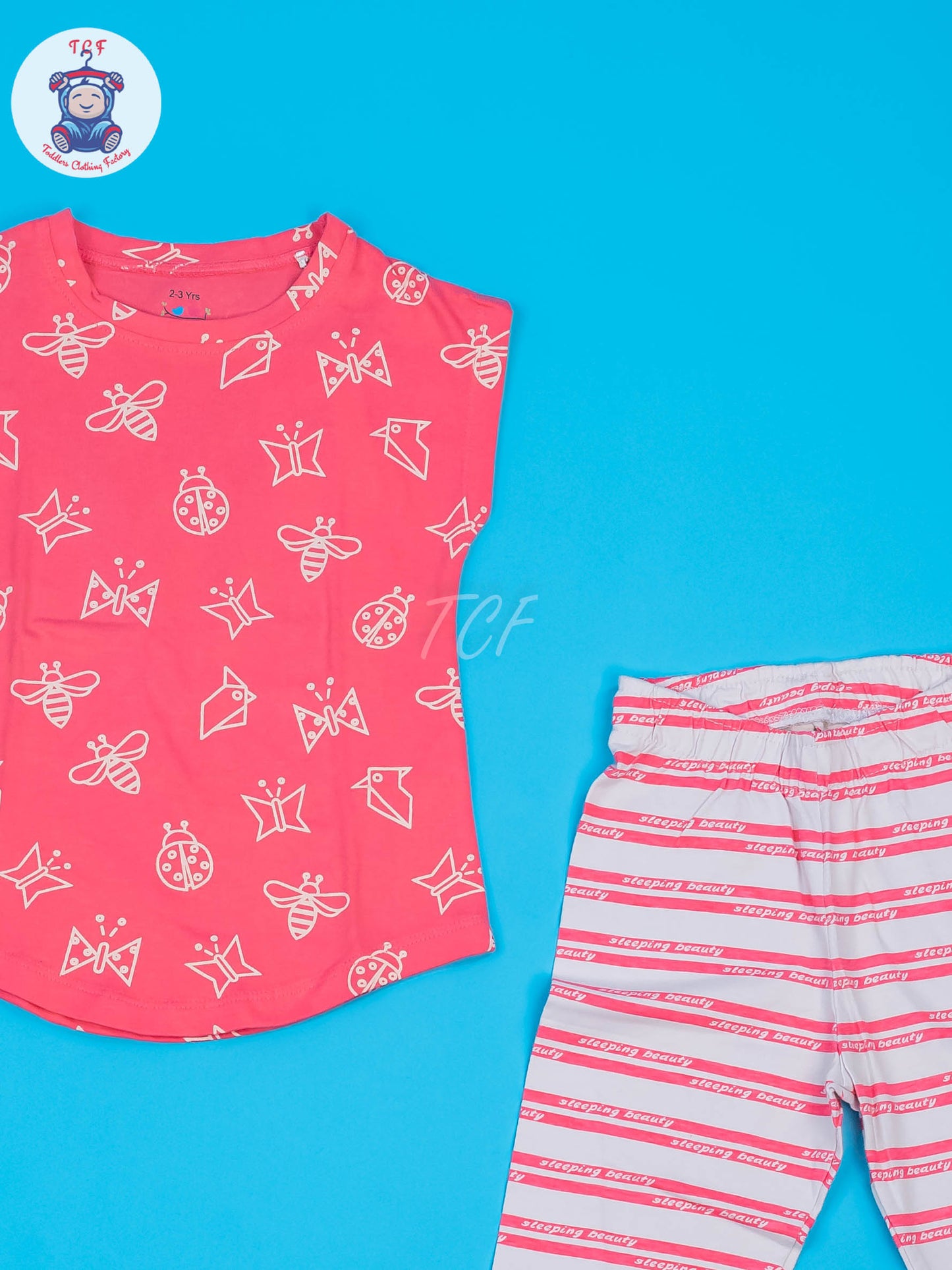 Pink & White - Girls Pyjama Sets