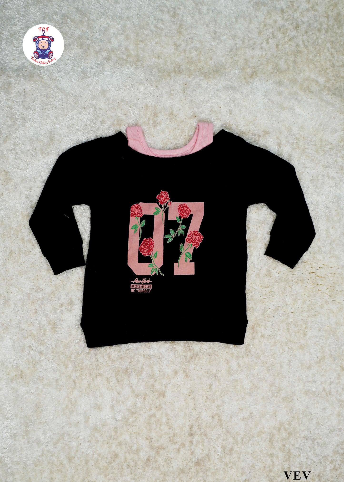 Black & Peach - Girls Floral Tees
