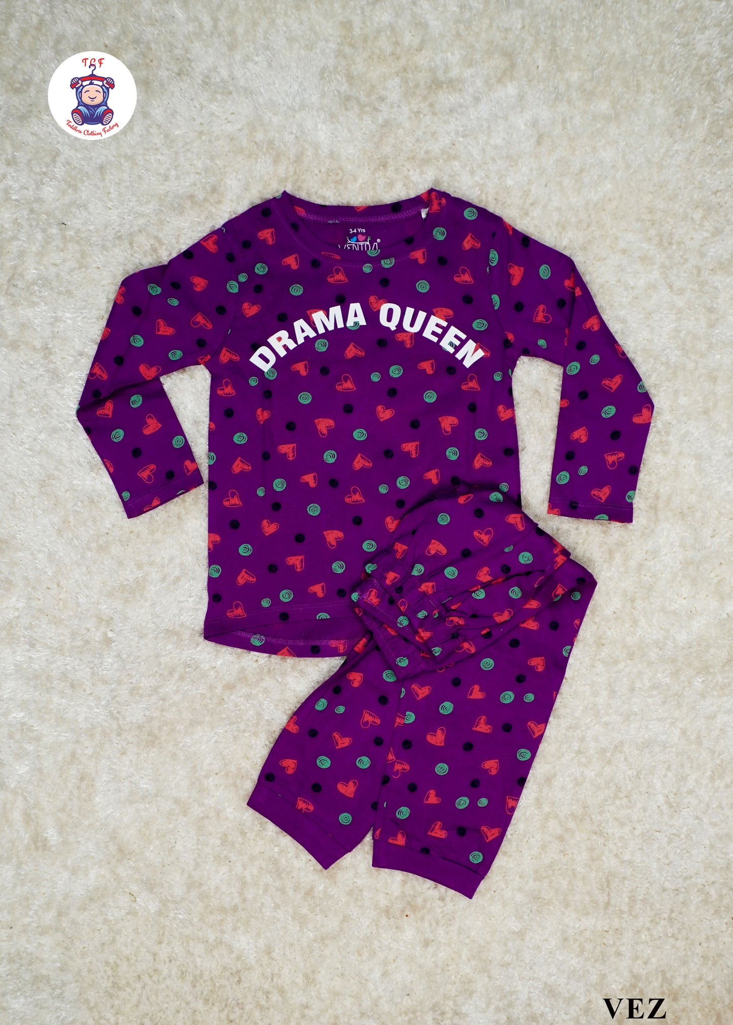 Purple - Girls Night Wear