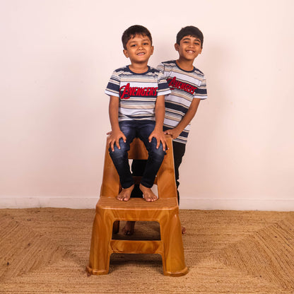 Cream Marvel Super Heroes - Boys Readymade T-Shirts