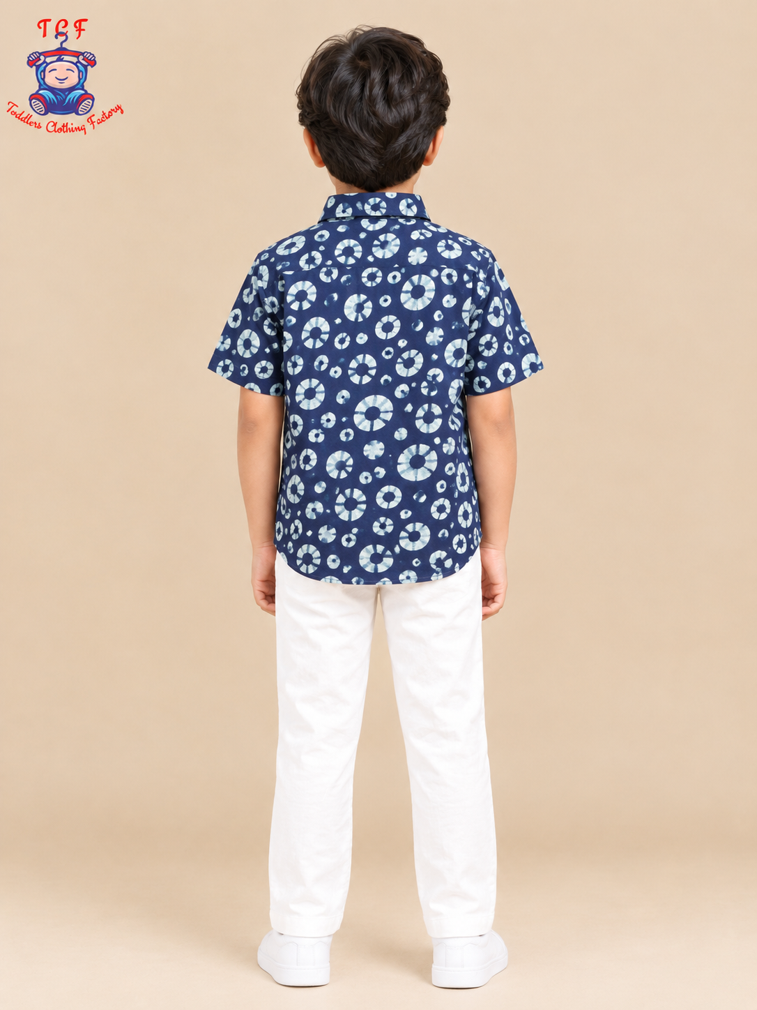 Grey & Beige - Boys Readymade Bhatik Shirts