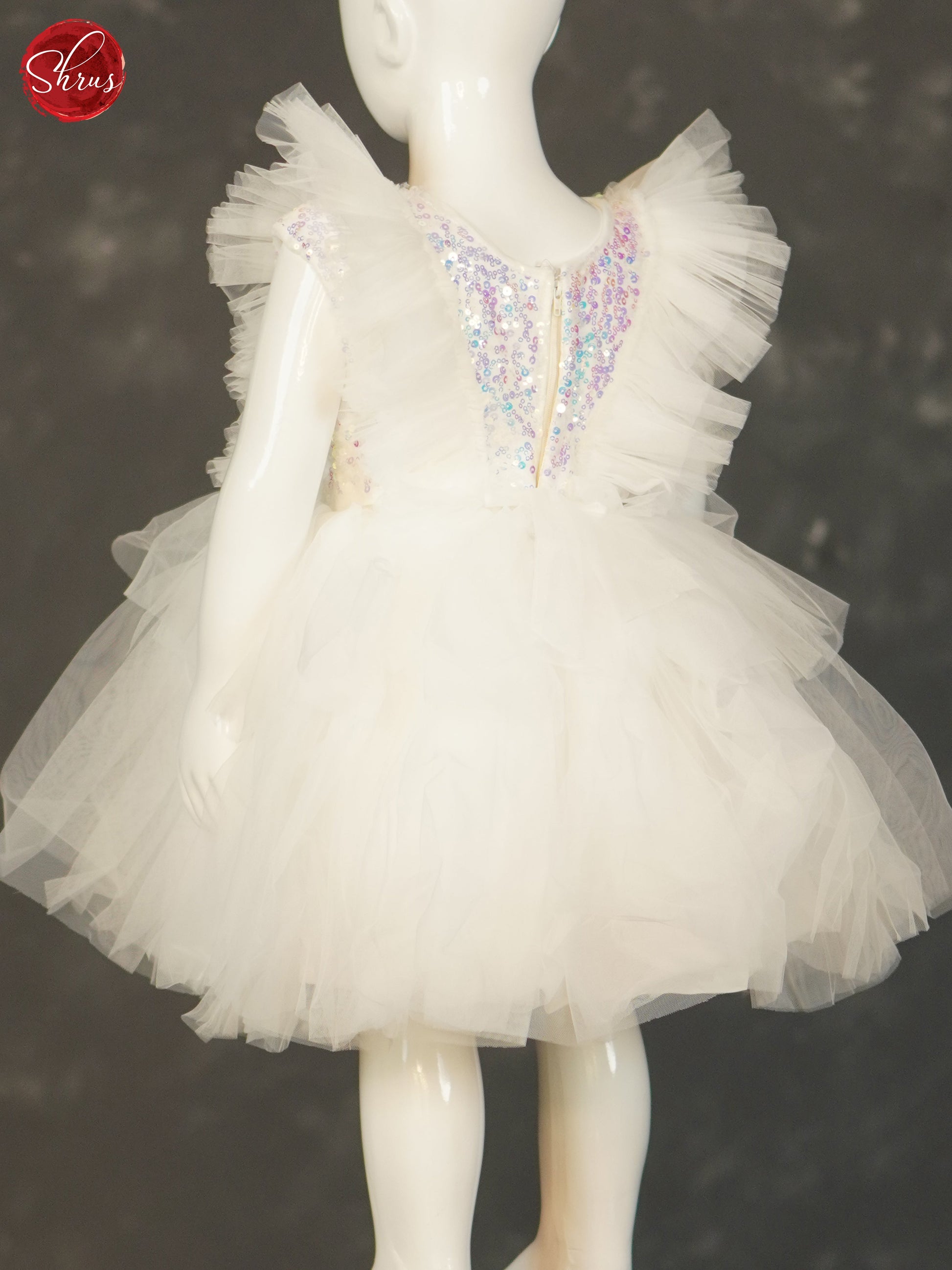 White - Party Wear Kids Frock - Shop on ShrusEternity.com