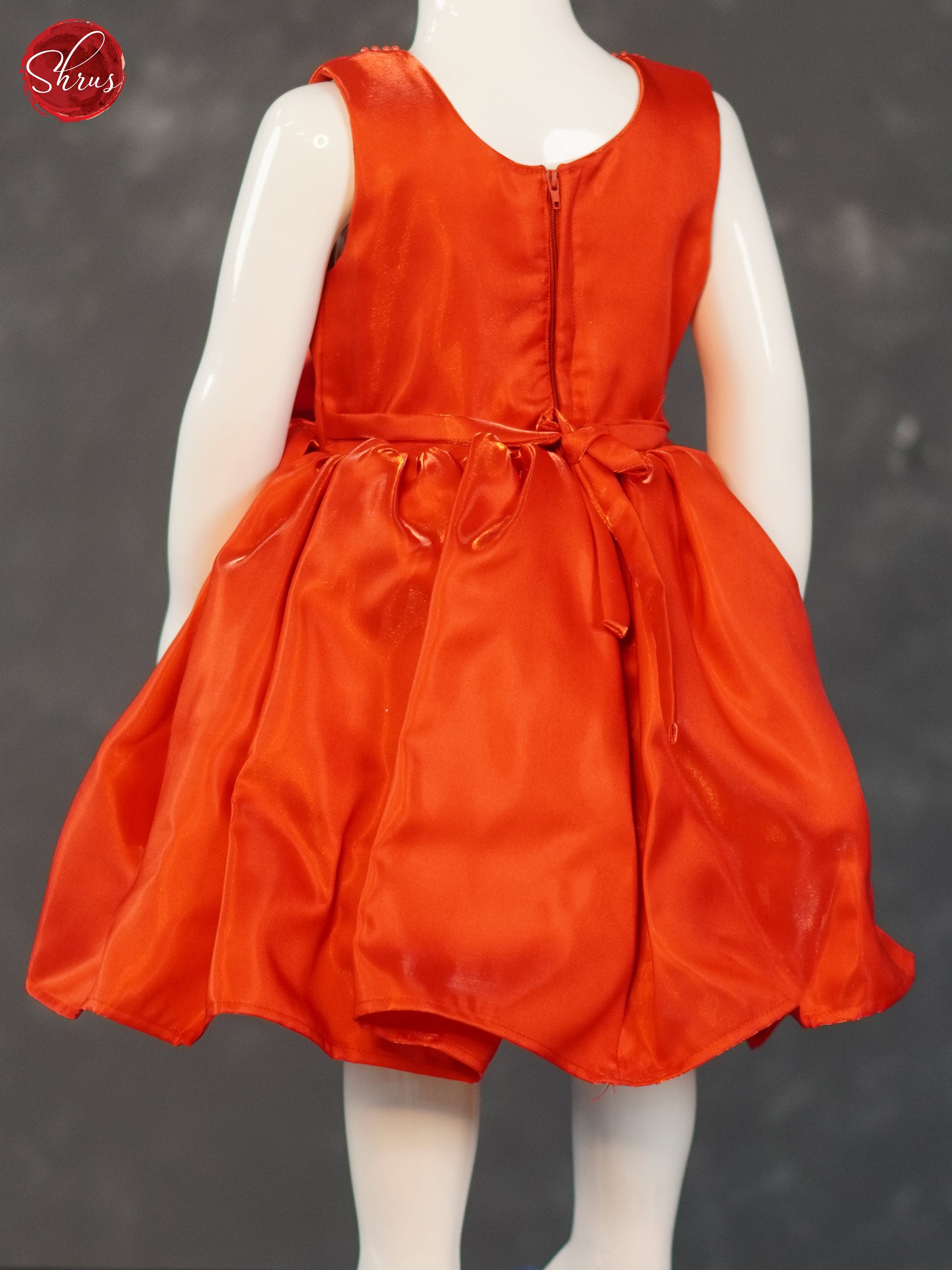 Red - Party Wear Kids Frock - Shop on ShrusEternity.com
