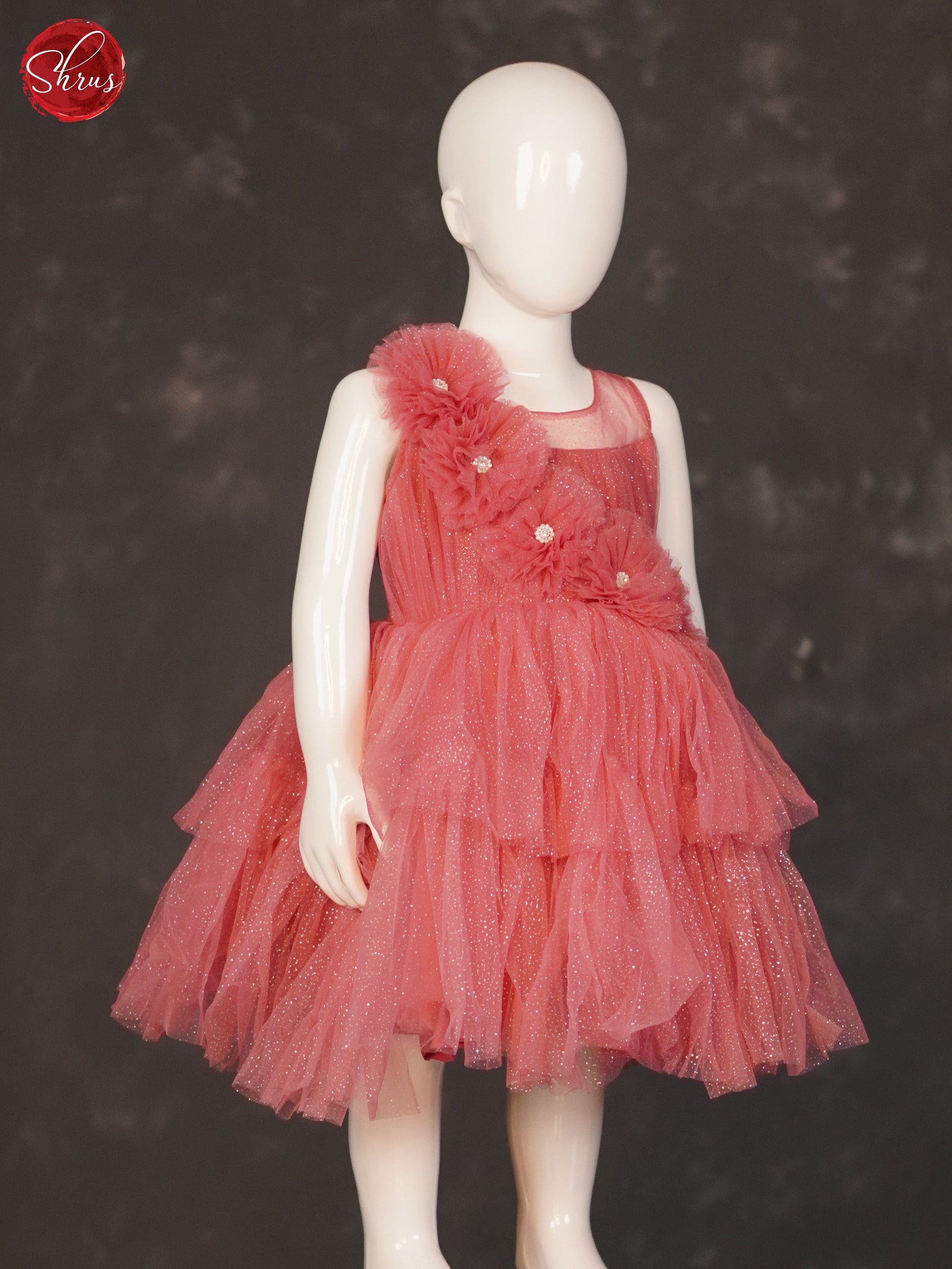 Pink - Party Wear Kids Frock - Shop on ShrusEternity.com