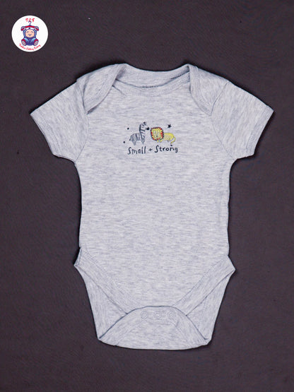 Grey - Cotton Half Rompers