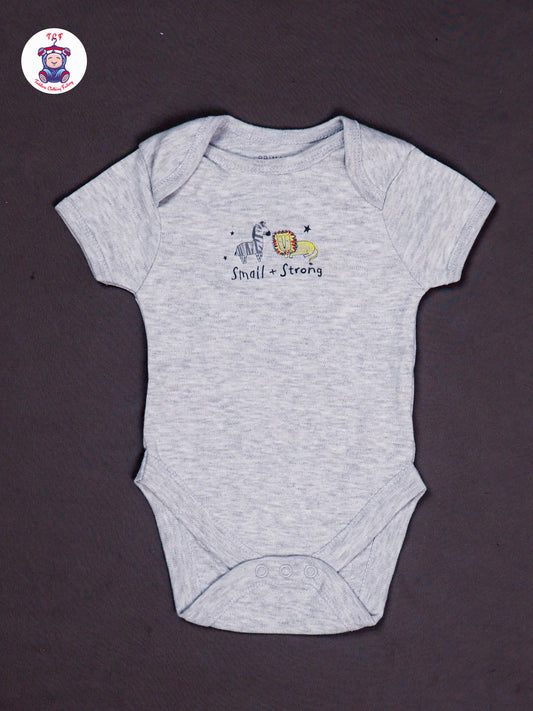 Grey - Cotton Half Rompers