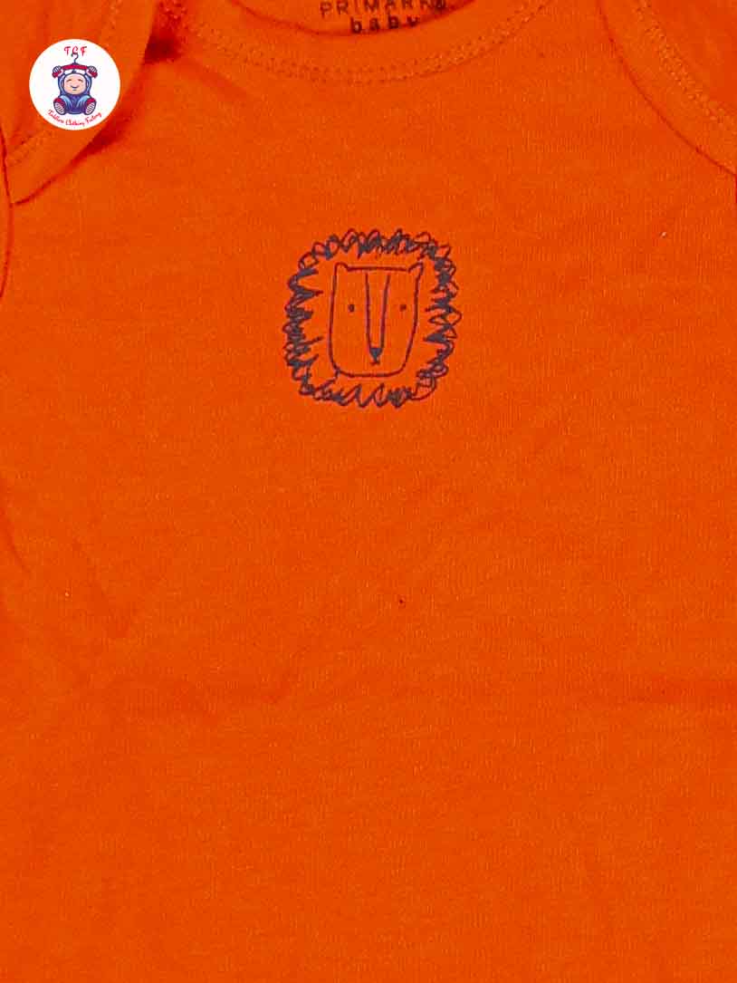 Orange - Cotton Half Rompers
