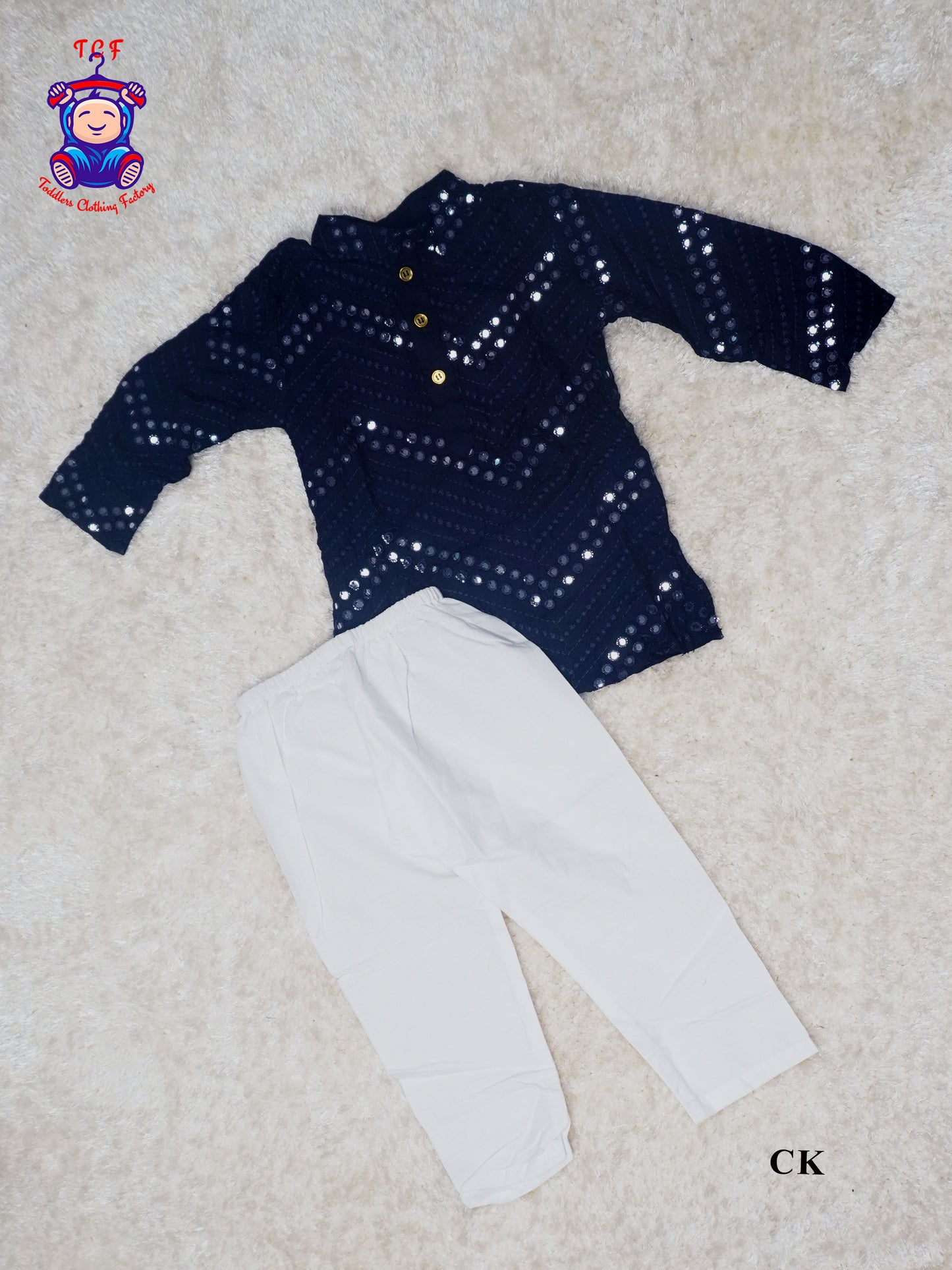 Navy Blue  - Mirror Pyjama Sets