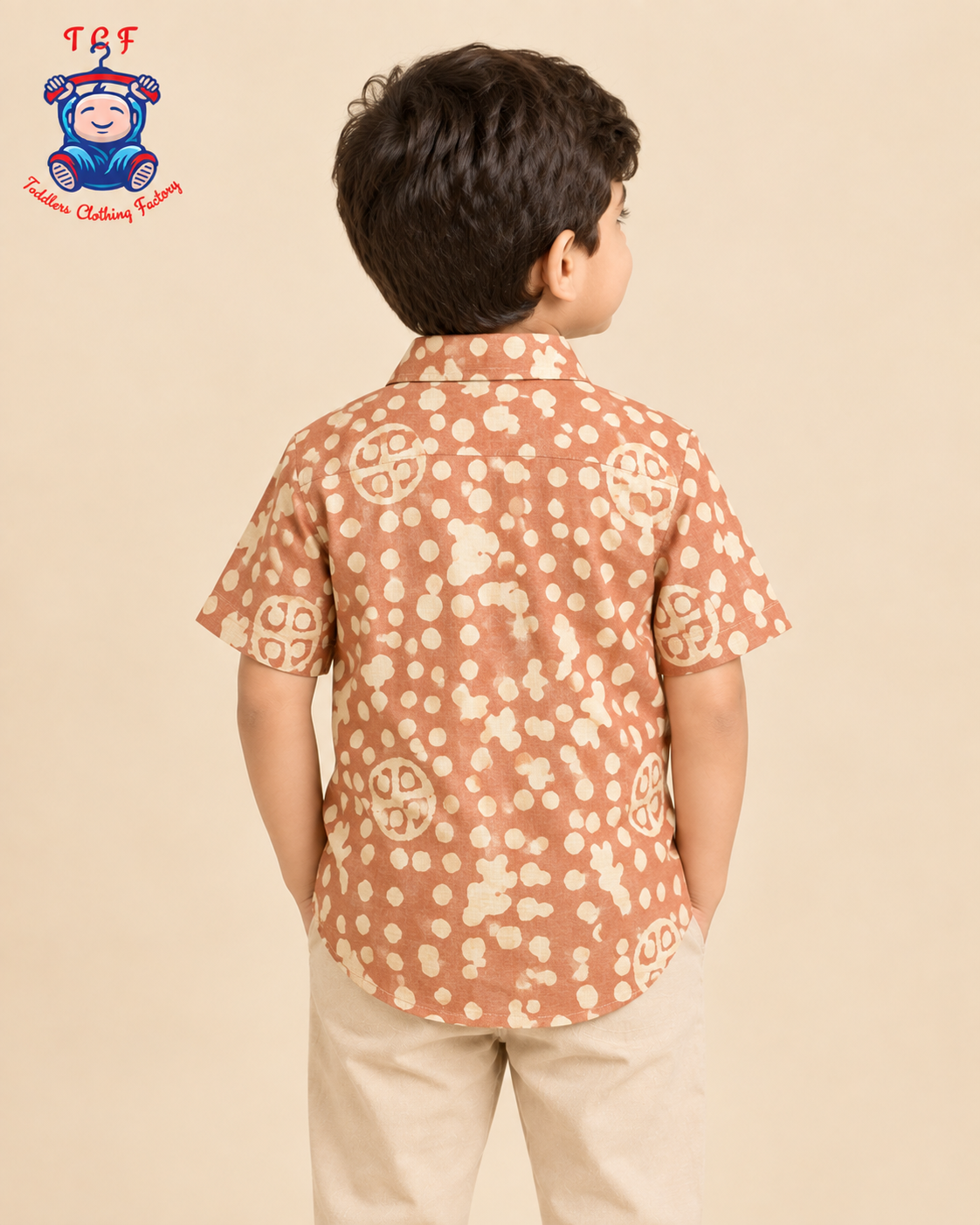 Yellow & Beige - Boys Readymade Bhatik Shirts