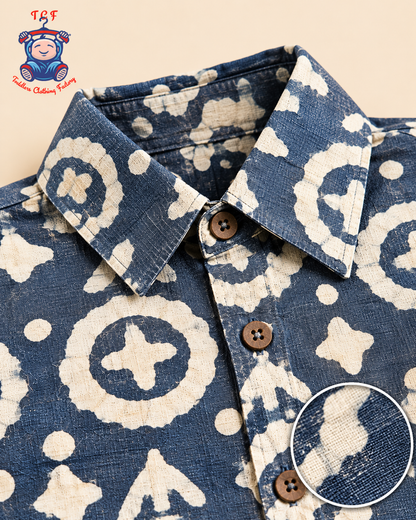 Grey & Beige - Boys Readymade Bhatik Shirts