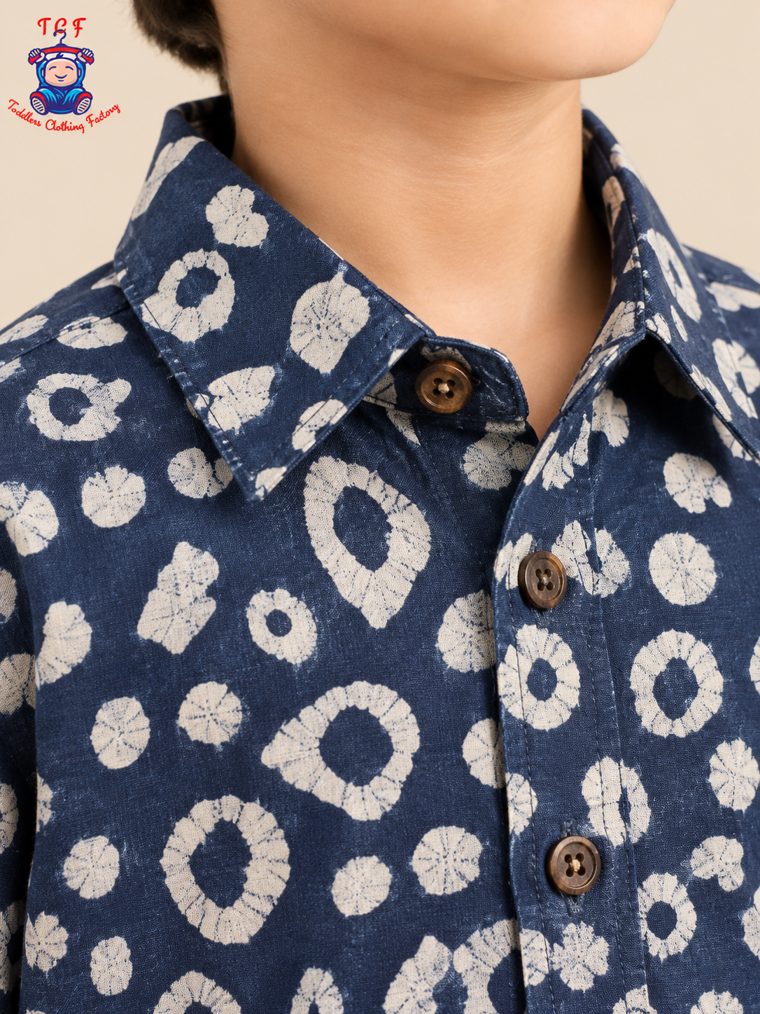 Grey & Beige - Boys Readymade Bhatik Shirts