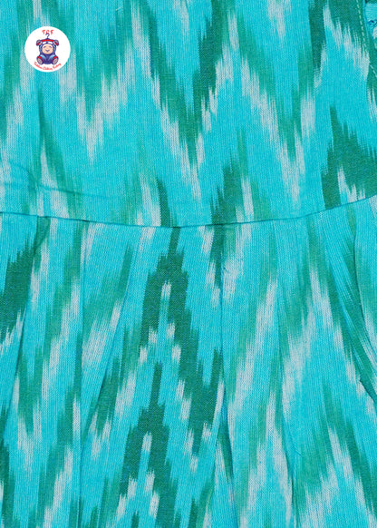 Blue - Girls Readymade Ikat Frocks