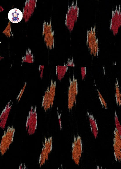 Black Small - Girls Readymade Ikat Frocks