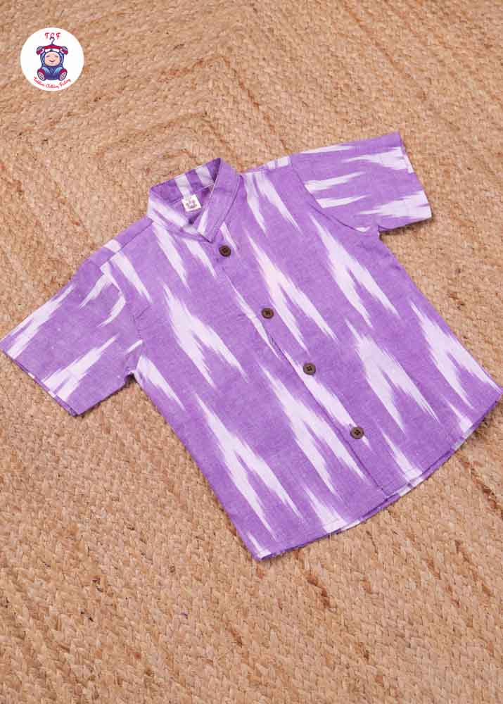 Lavender - Boys Readymade Ikat Shirts