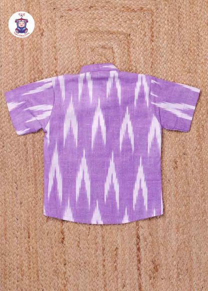Lavender - Boys Readymade Ikat Shirts