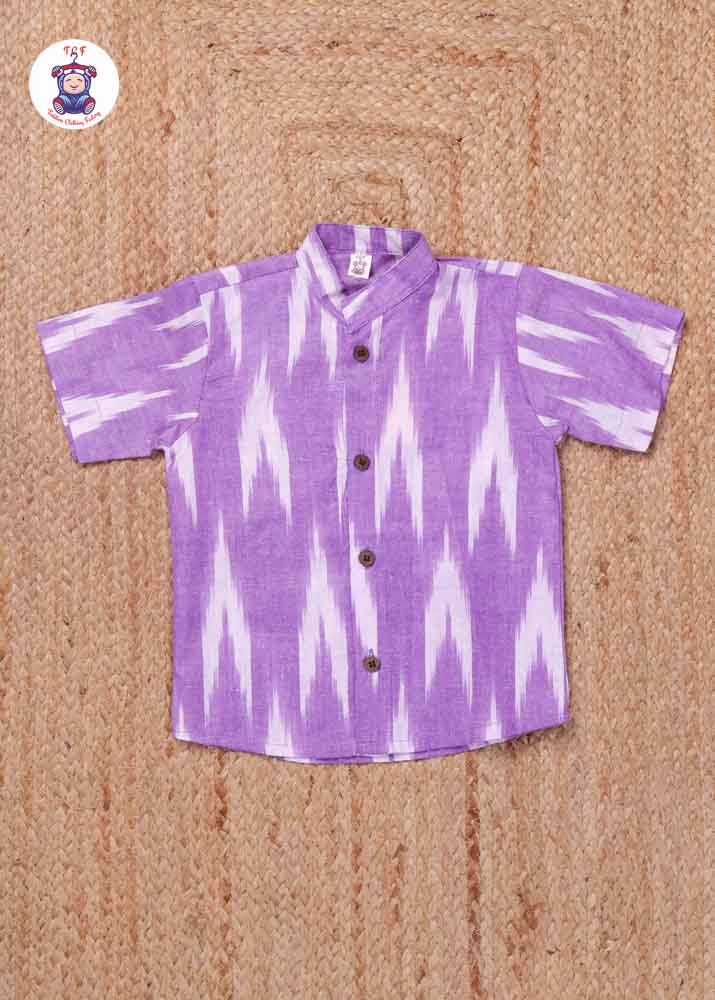 Lavender - Boys Readymade Ikat Shirts