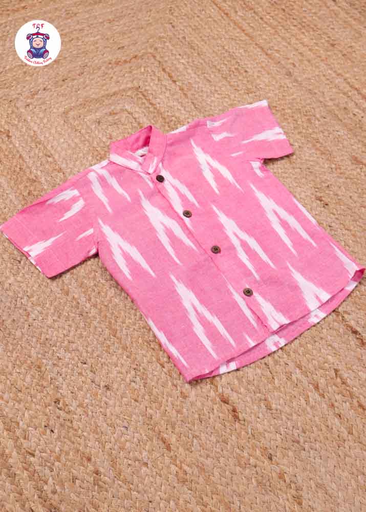 Pink - Boys Readymade Ikat Shirts