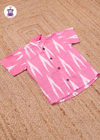 Pink - Boys Readymade Ikat Shirts