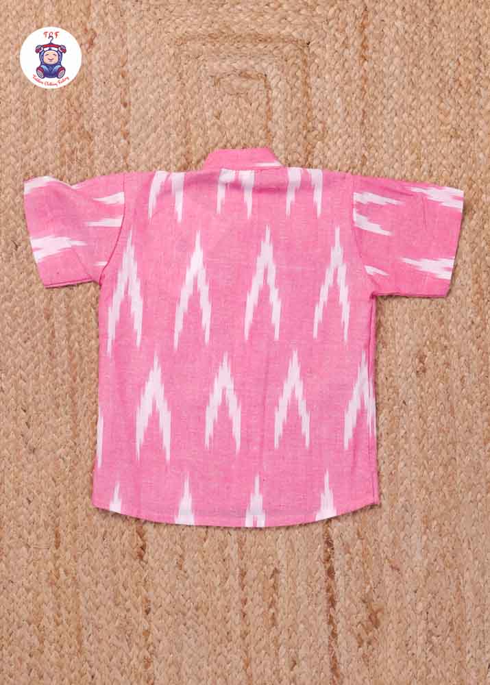 Pink - Boys Readymade Ikat Shirts