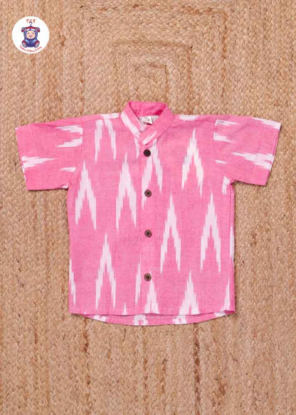 Pink - Boys Readymade Ikat Shirts