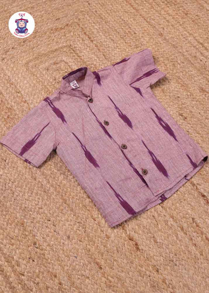 Brown - Boys Readymade Ikat Shirts