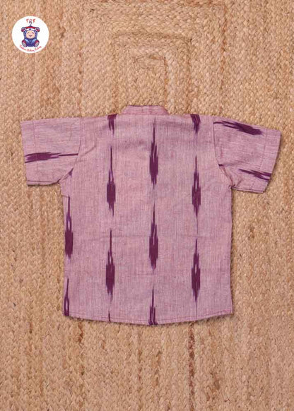 Brown - Boys Readymade Ikat Shirts