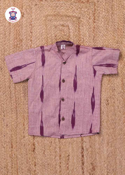 Brown - Boys Readymade Ikat Shirts