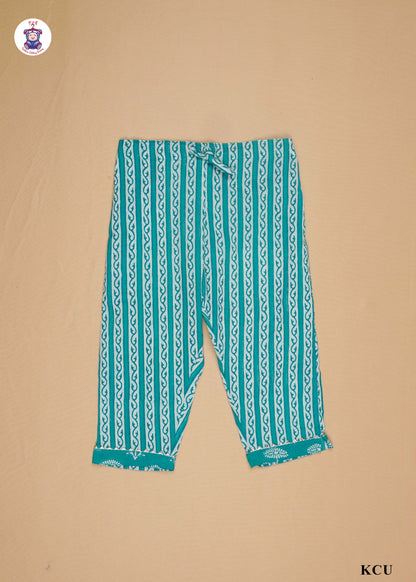 Jungle Green - Printed Straight Kurti Set with Dupatta