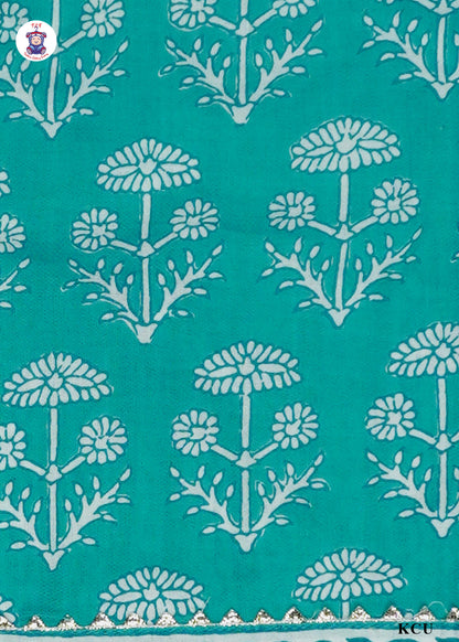 Jungle Green - Printed Straight Kurti Set with Dupatta