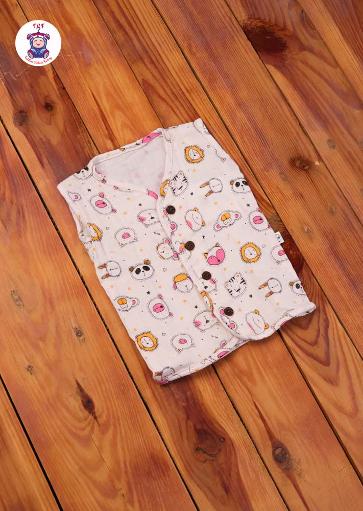 Pink Kitty - Unisex Muslin Jabla