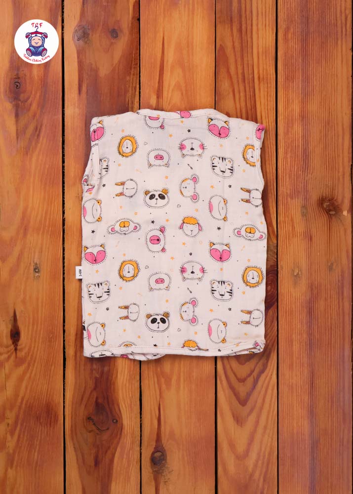 Pink Kitty - Unisex Muslin Jabla
