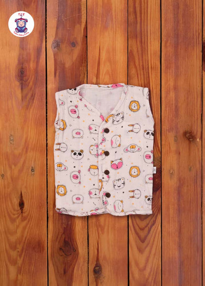 Pink Kitty - Unisex Muslin Jabla