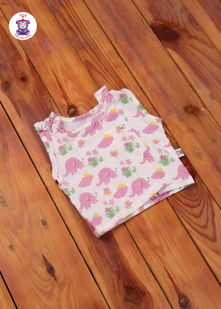 Pink Elephant - Unisex Muslin Jabla