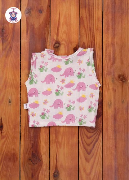 Pink Elephant - Unisex Muslin Jabla