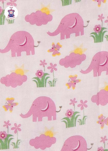 Pink Elephant - Unisex Muslin Jabla