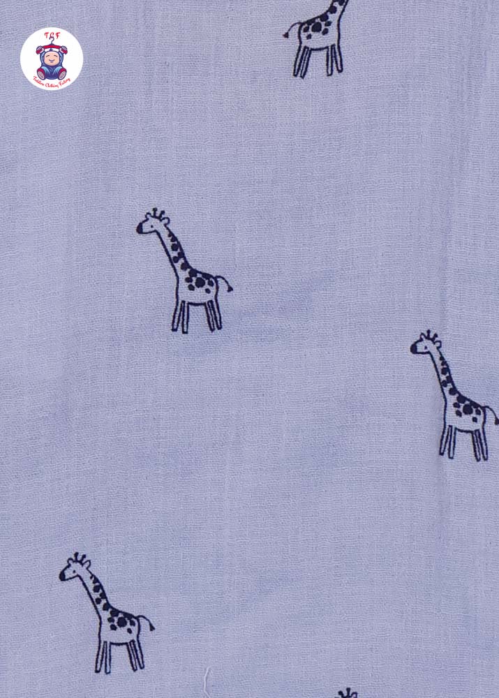 Blue Giraffe - Unisex Muslin Jabla