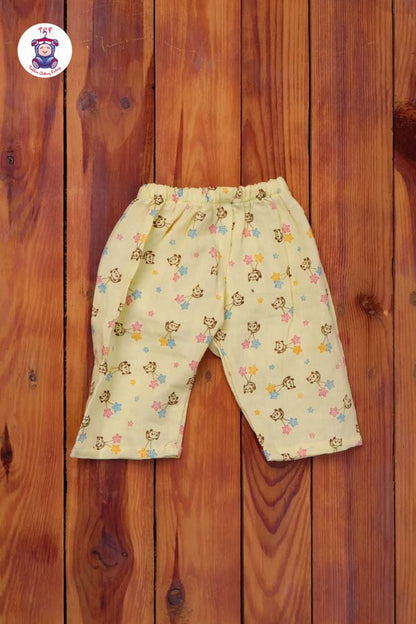 Yellow Teddy - Unisex Muslin Pyjama Sets