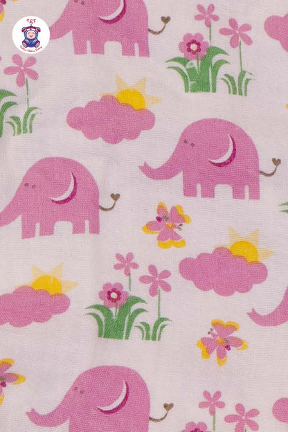 Pink Elephant - Unisex Muslin Pyjama Sets