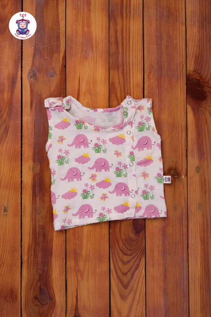 Pink Elephant - Unisex Muslin Pyjama Sets