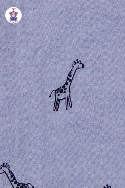 Blue Giraffe - Unisex Muslin Pyjama Sets
