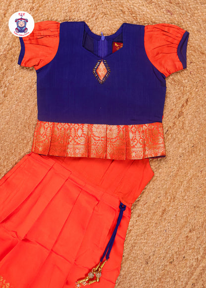 Blue & Orange - Pavadai Sattai