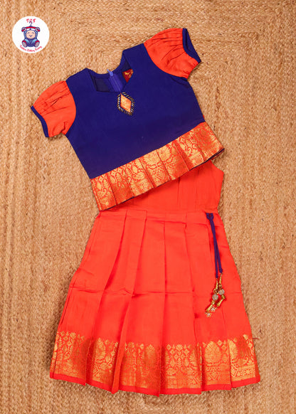 Blue & Orange - Pavadai Sattai