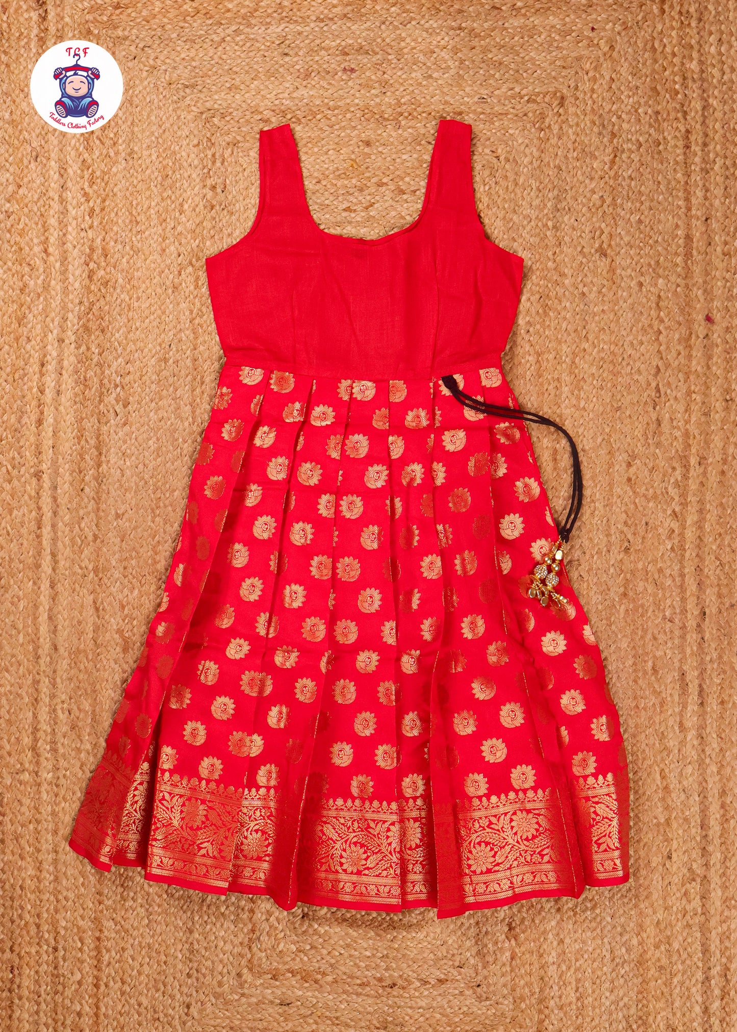 Navy Blue & Red - Pavadai Sattai